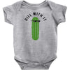 dill with it black logo Baby Bodysuit