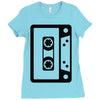 retro cassette Ladies Fitted T-Shirt