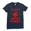 Reading Is My Superpower Ladies Fitted T-Shirt