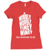 wibbly wobbly timey wimey talk whovian to me Ladies Fitted T-Shirt
