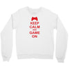 keep calm and game on Crewneck Sweatshirt