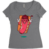 cool hotdog Women's Triblend Scoop T-shirt