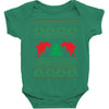 ugly sweater dinosour Baby Bodysuit
