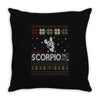 santa scorpio christmas ugly t shirts Throw Pillow