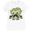 zombie monster Ladies Fitted T-Shirt