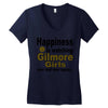 happiness is watching gilmore girls Women's V-Neck T-Shirt