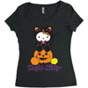 kitty halloween Women's Triblend Scoop T-shirt