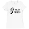 pray Ladies Fitted T-Shirt