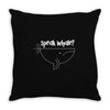 speak whale Throw Pillow