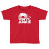 vinyl junkie white logo Toddler T-shirt