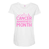 breast cancer awareness month Maternity Scoop Neck T-shirt