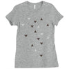 DOWN UP / scandi white / warm grey / flax / lavender Ladies Fitted T-Shirt
