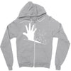 shadow puppet rabbit Zipper Hoodie