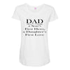 dad a sons first hero Maternity Scoop Neck T-shirt