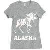 Alaska Deer Rudolph Ladies Fitted T-Shirt