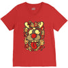deer and monster V-Neck Tee