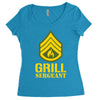grill sergeant military Women's Triblend Scoop T-shirt