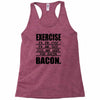 exercise eggs are sides for bacon t shirt funny college tee shirt brea Racerback Tank