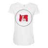 please red Maternity Scoop Neck T-shirt