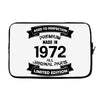 Premium Vintage 1972 Laptop sleeve