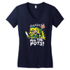 smash all the pots clearance Women's V-Neck T-Shirt