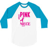 I Wear Pink For My Niece (Breast Cancer Awareness) 3/4 Sleeve Shirt
