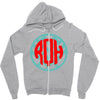 chevron circle Zipper Hoodie