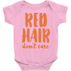 red hair dont care Baby Onesie