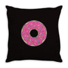 strobery donat Throw Pillow