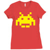 uomo 4 space invaders anni80 vintage videogames Ladies Fitted T-Shirt