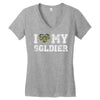 i love my soldier regular camouflage Women's V-Neck T-Shirt