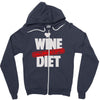 wine diet challenge accepted Zipper Hoodie