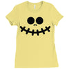 pumpkin funny face Ladies Fitted T-Shirt