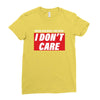 Breaking News i Don't Care Ladies Fitted T-Shirt