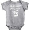 men's ask me about my gorilla Baby Onesie