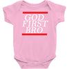 new  god first bro  t shirt religious humor lord tee Baby Onesie