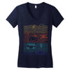 summer zone line Women's V-Neck T-Shirt