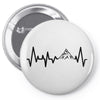 Heart Beats Mountain Pin-back button