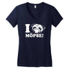 i love m&ouml;pse funny Women's V-Neck T-Shirt