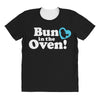 Bun in the Oven with Heart Baby Boy All Over Women's T-shirt