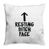 resting bitch face Throw Pillow