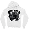 training to beat goku Zipper Hoodie