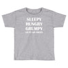 sleepy. hungry. grumpy. Toddler T-shirt