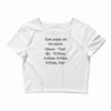 alarm Crop Top
