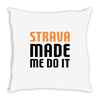 strava made me do it Throw Pillow