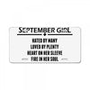 Smartass September Girl License Plate