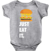just eat it burger lover Baby Bodysuit