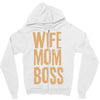 wife mom boss Zipper Hoodie