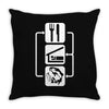v2 eat sleep fish Throw Pillow