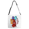 pac man ghost monsters Adjustable Strap Totes